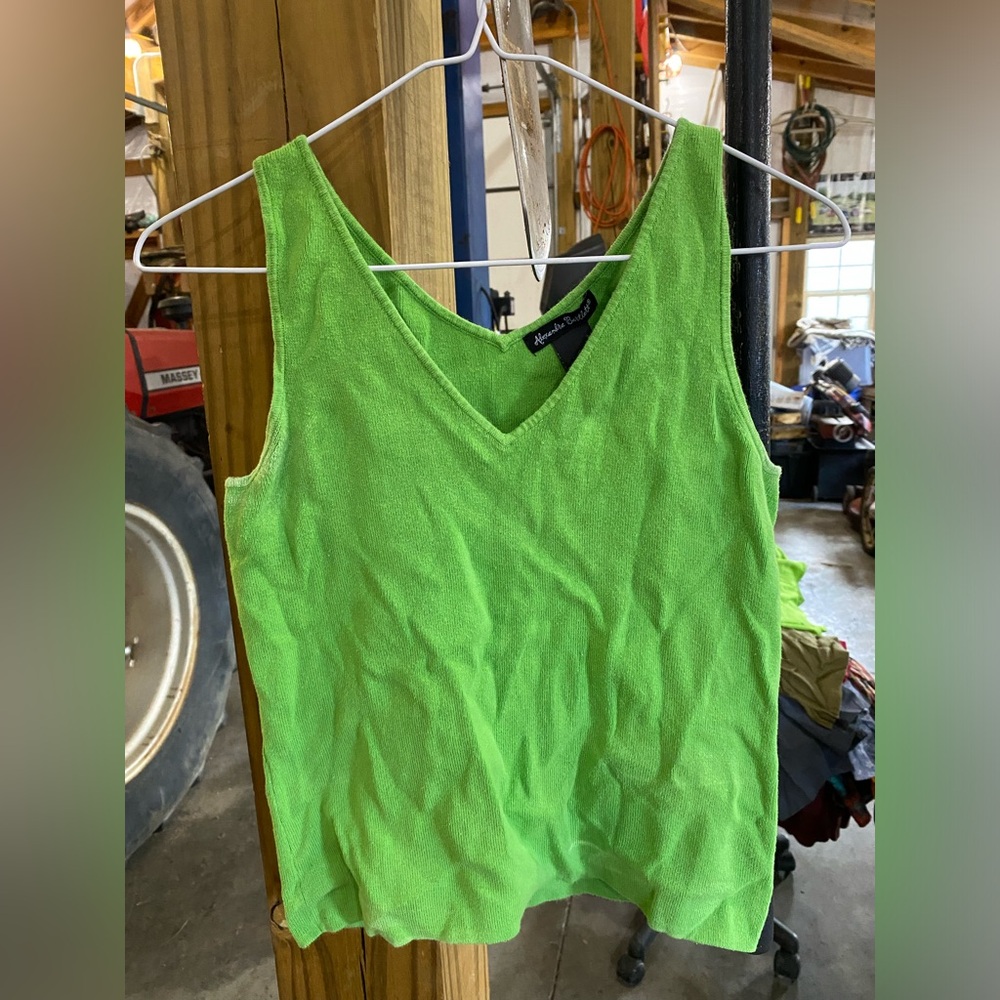 Alexandria Bartlett Green Knit Tank